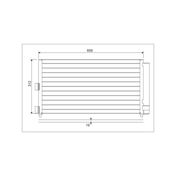 Kondensor, klimatanläggning Valeo 818021 VALEO