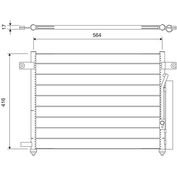 Kondensor, klimatanläggning Valeo 818061 VALEO