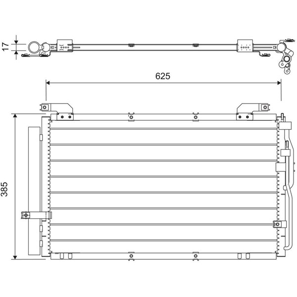 Kondensor, klimatanläggning Valeo 818075 VALEO