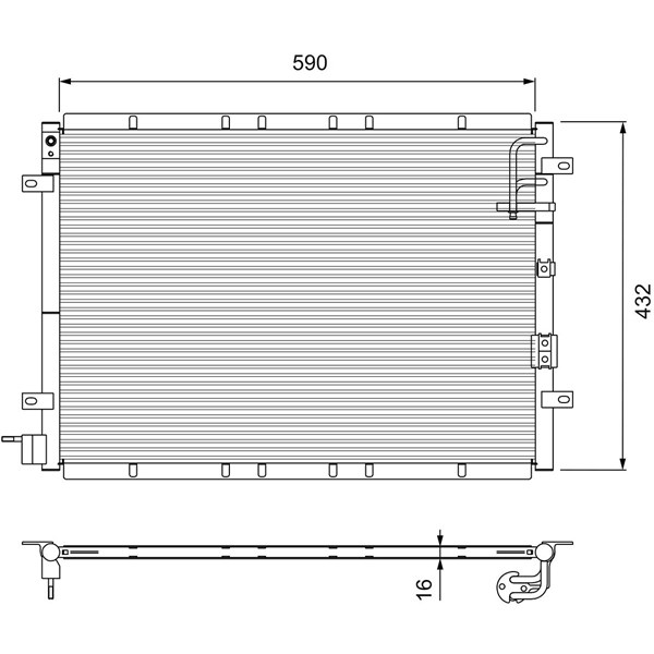 Kondensor, klimatanläggning Valeo 818080 VALEO Kondensor, klimatanläggning Valeo 818080 VALEO
