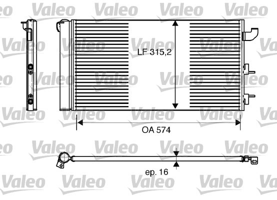 Kondensor, klimatanläggning Valeo 818162 VALEO