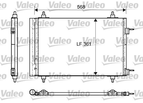 Kondensor, klimatanläggning Valeo 818170 VALEO