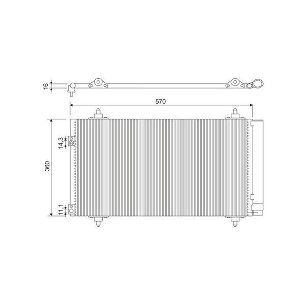 Kondensor, klimatanläggning Valeo 818171 VALEO