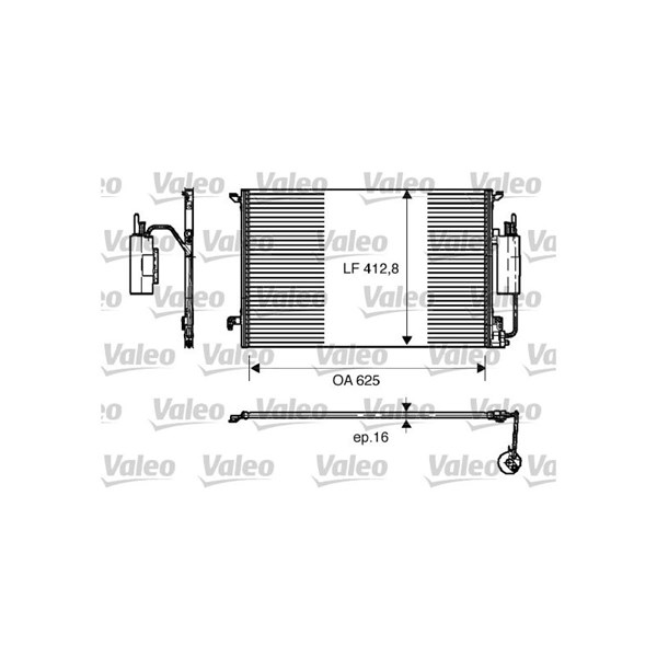 Kondensor, klimatanläggning, Fram Valeo 818175 VALEO