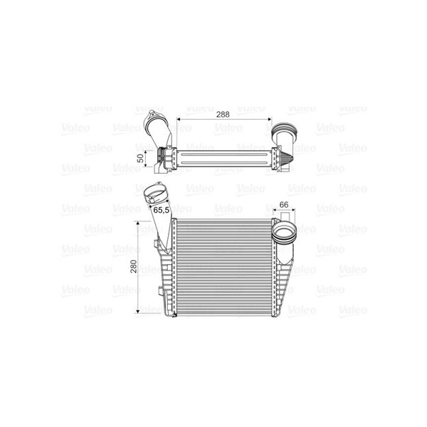 Intercooler, Vänster Valeo 818814 VALEO