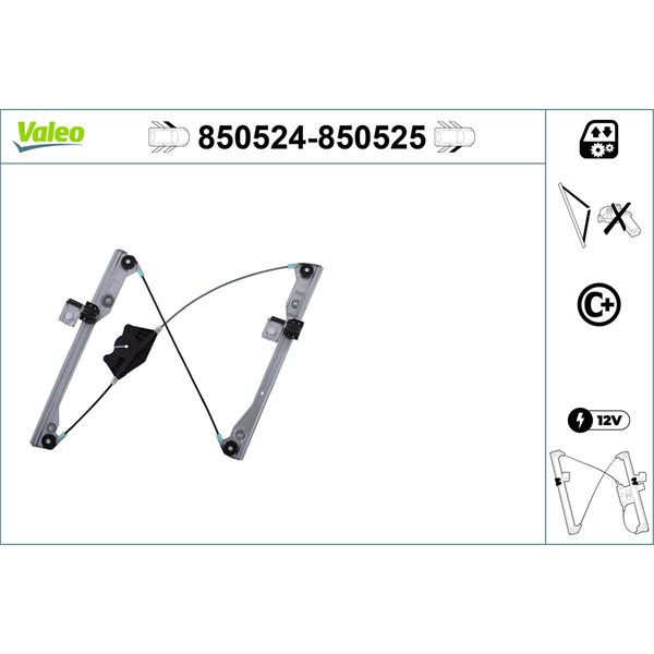 Fönsterhiss, Fram, Vänster Valeo 850524 VALEO