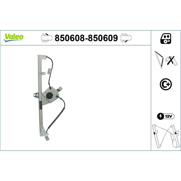 Fönsterhiss, Fram, Vänster Valeo 850608 VALEO
