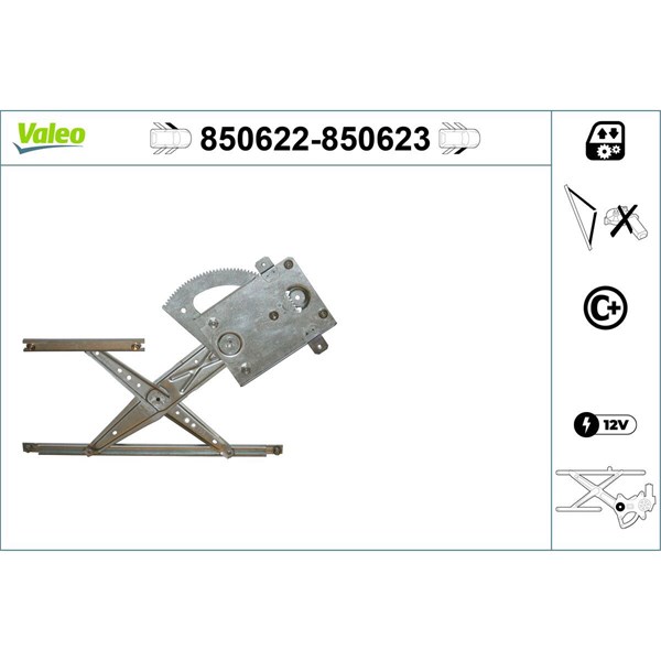 Fönsterhiss, Fram, Vänster Valeo 850622 VALEO