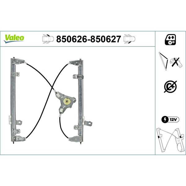 Fönsterhiss, Fram, Vänster Valeo 850626 VALEO