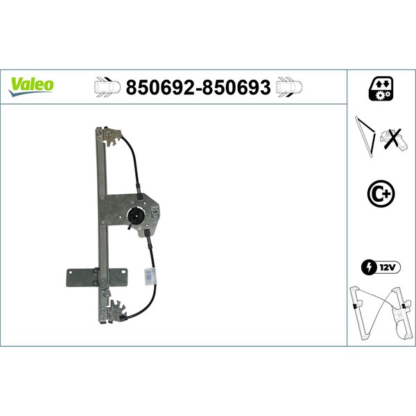 Fönsterhiss, Fram, Vänster Valeo 850692 VALEO