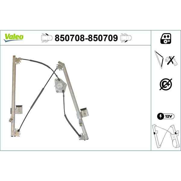 Fönsterhiss, Fram, Vänster Valeo 850708 VALEO