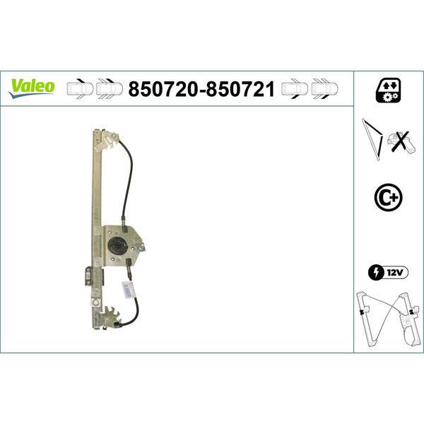 Fönsterhiss, Fram, Vänster Valeo 850720 VALEO
