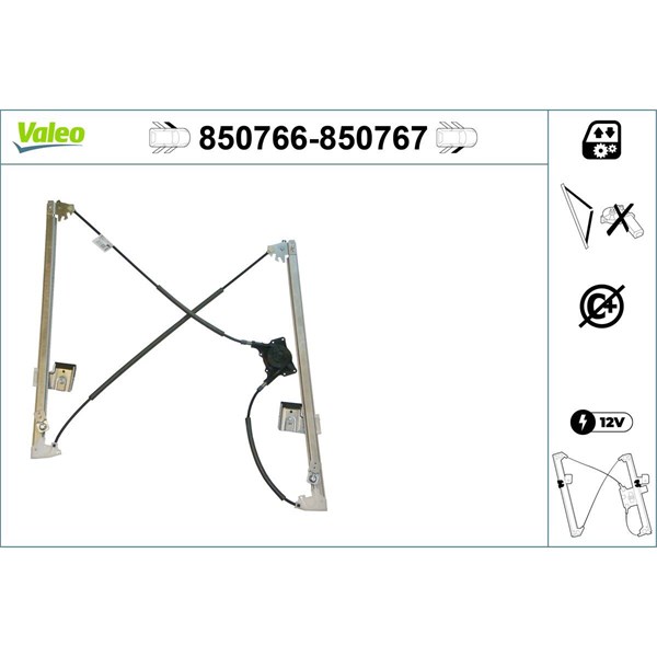 Fönsterhiss, Fram, Vänster Valeo 850766 VALEO Fönsterhiss, Fram, Vänster Valeo 850766 VALEO