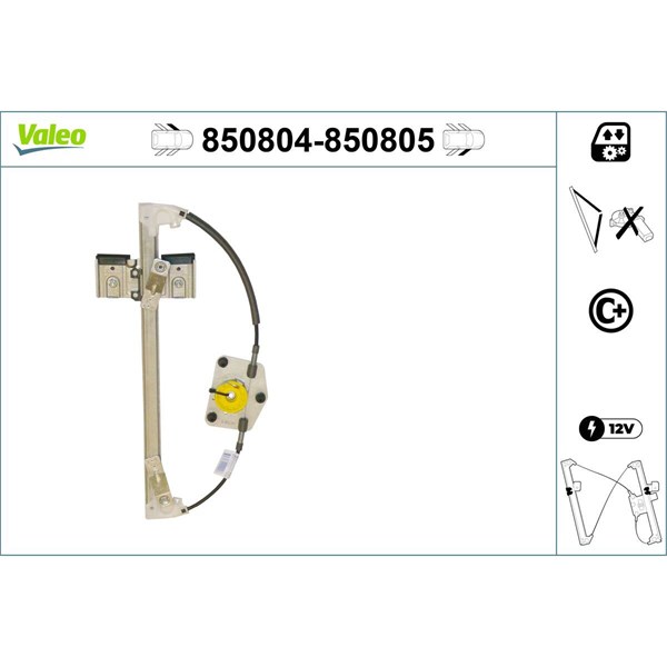 Fönsterhiss, Fram, Vänster Valeo 850804 VALEO