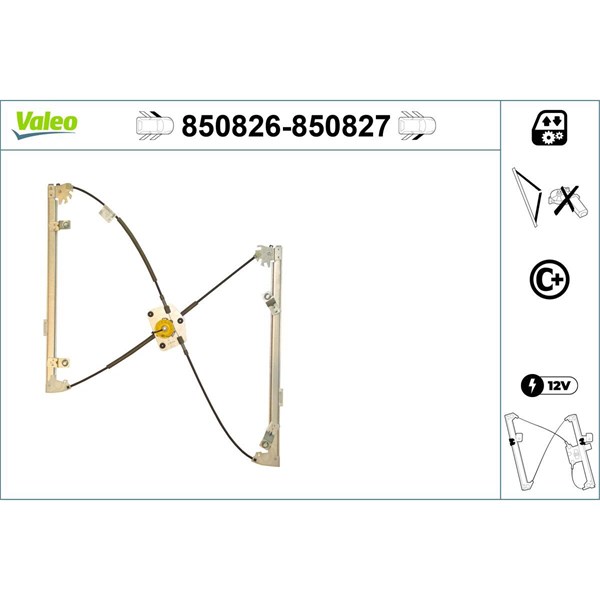 Fönsterhiss, Fram, Vänster Valeo 850826 VALEO