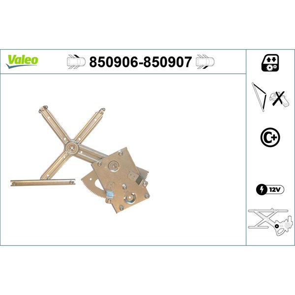 Fönsterhiss, Fram, Vänster Valeo 850906 VALEO