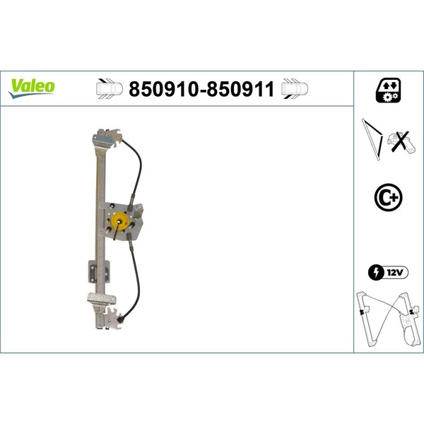 Fönsterhiss, Bak, Vänster Valeo 850910 VALEO Fönsterhiss, Bak, Vänster Valeo 850910 VALEO