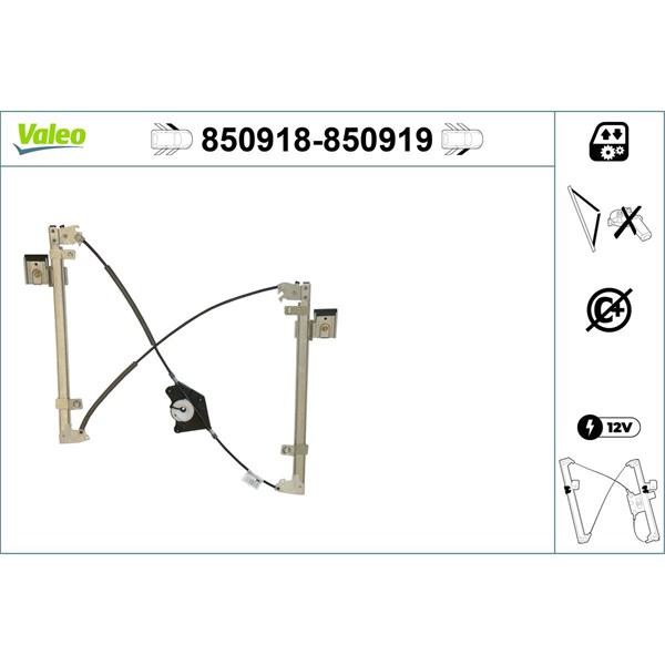 Fönsterhiss, Fram, Vänster Valeo 850918 VALEO