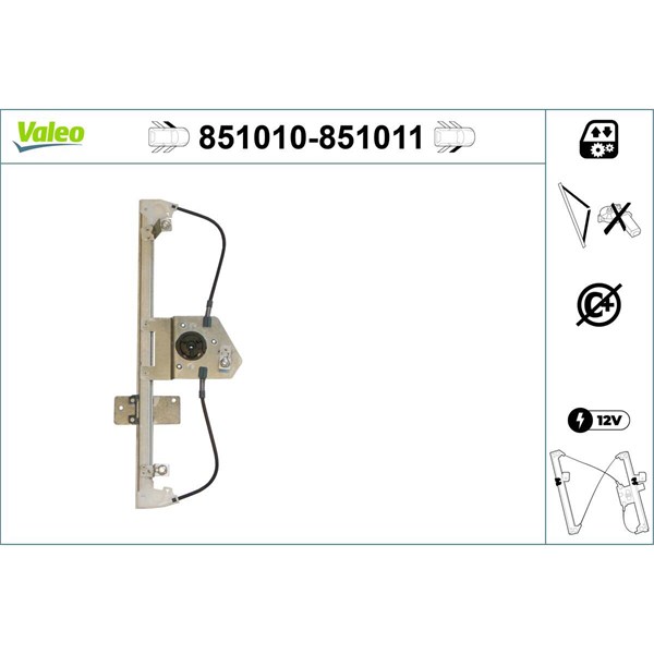 Fönsterhiss, Fram, Vänster Valeo 851010 VALEO