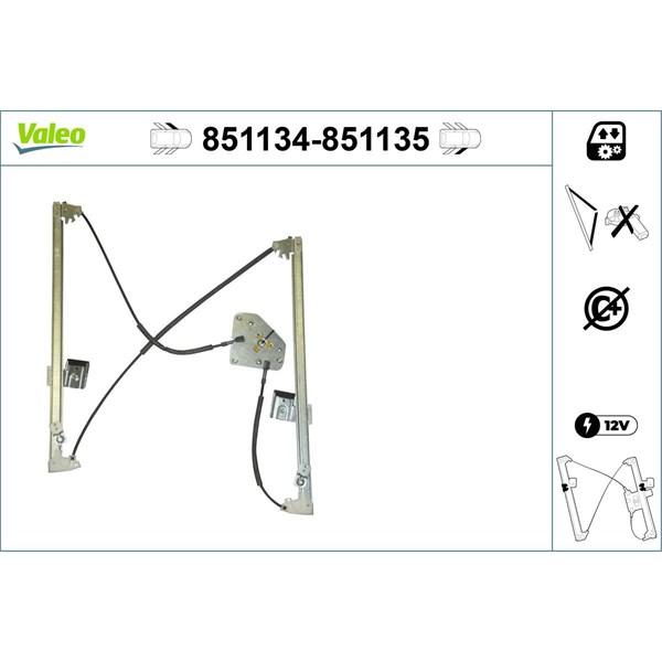 Fönsterhiss, Fram, Vänster Valeo 851134 VALEO