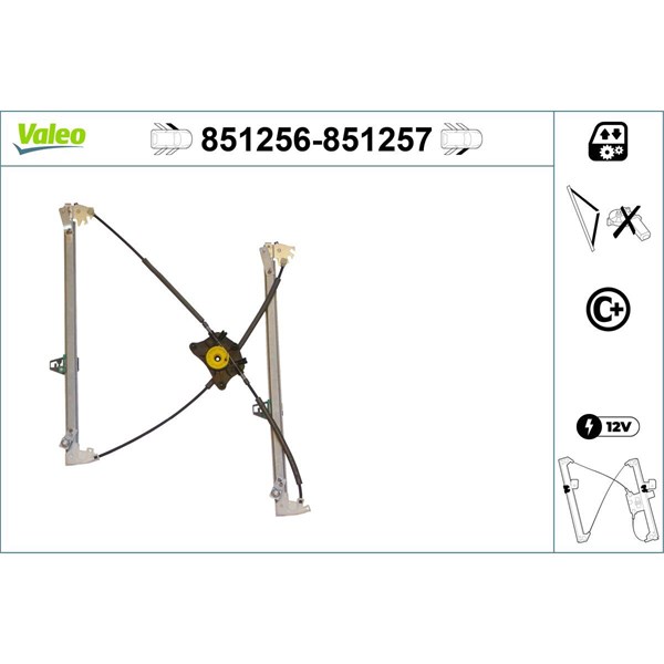 Fönsterhiss, Fram, Vänster Valeo 851256 VALEO