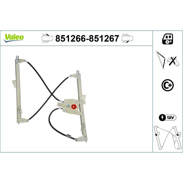 Fönsterhiss, Fram, Vänster Valeo 851266 VALEO Fönsterhiss, Fram, Vänster Valeo 851266 VALEO