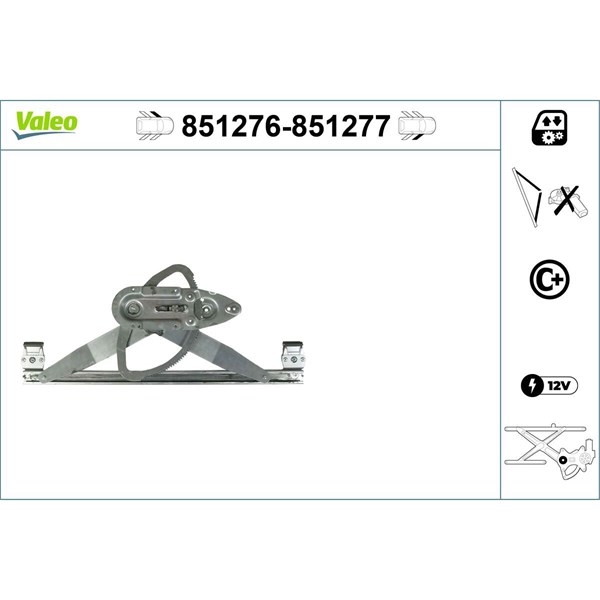 Fönsterhiss, Fram, Vänster Valeo 851276 VALEO