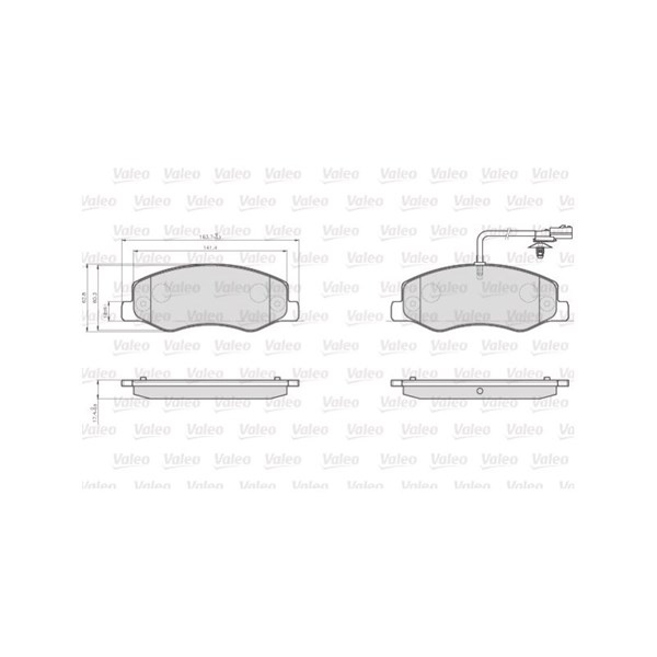Bromsbeläggsats, Bakaxel Valeo Optipack for lcv 872172 VALEO Bromsbeläggsats, Bakaxel Valeo Optipack for lcv 872172 VALEO