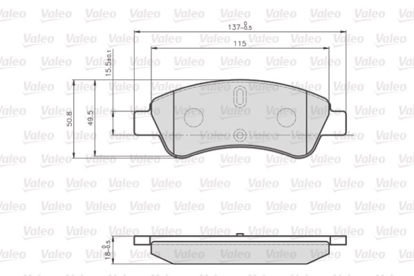 Bromsbeläggsats, Framaxel Valeo Optipack for lcv 872599 VALEO