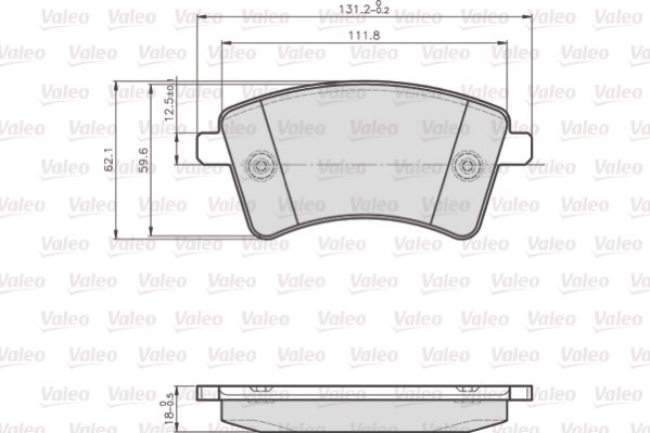 Bromsbeläggsats, Framaxel Valeo 872693 VALEO