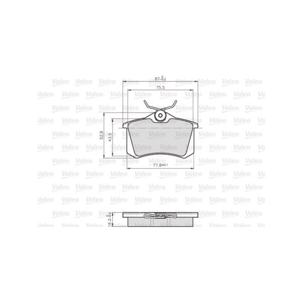 Bromsbeläggsats, Bakaxel Valeo Optipack for lcv 872960 VALEO Bromsbeläggsats, Bakaxel Valeo Optipack for lcv 872960 VALEO