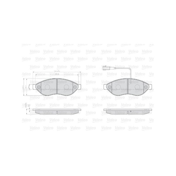 Bromsbeläggsats, Framaxel Valeo Optipack for lcv 873468 VALEO Bromsbeläggsats, Framaxel Valeo Optipack for lcv 873468 VALEO