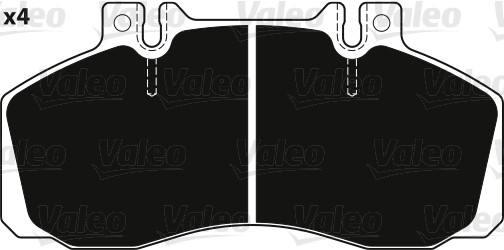Bromsbeläggsats Valeo 882240 VALEO
