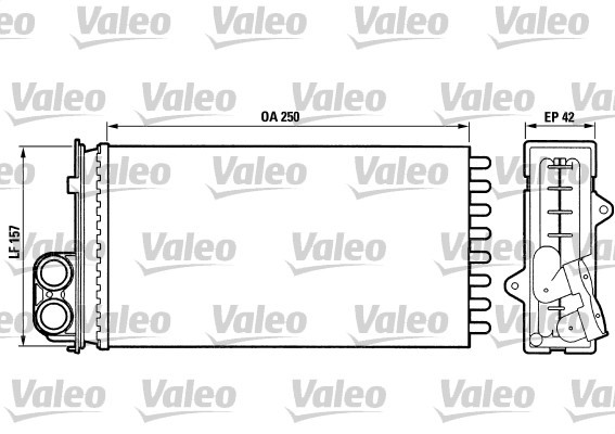 Värmeväxlare, kupévärme, Fram Valeo 883976 VALEO