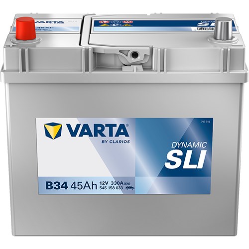 Startbatteri Varta Dynamic Sli B34 12v 45ah 330a, Bagageutrymme V VARTA