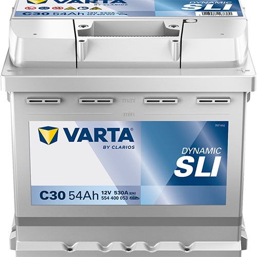 Startbatteri Varta Dynamic Sli C30 12v 54ah 530a, Bagageutrymme VARTA