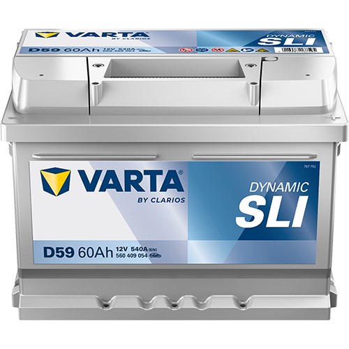 Startbatteri Varta Dynamic Sli D59 12v 60ah 540a 12V VARTA VARTA