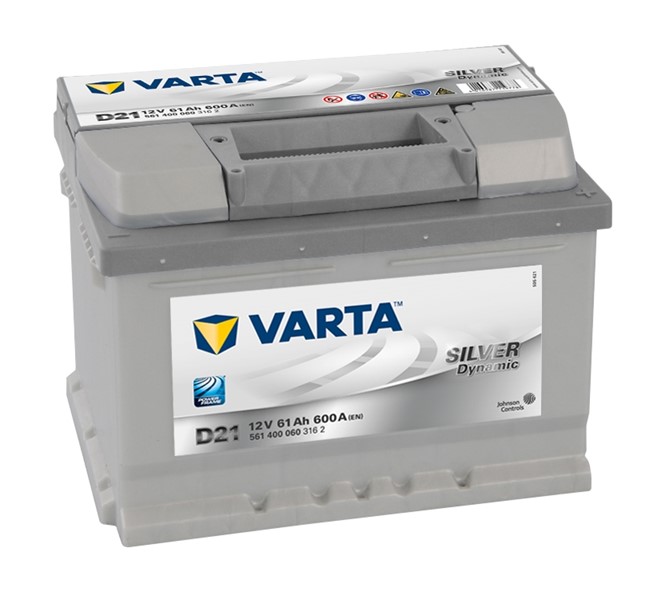 STARTBATTERI VARTA SILVER DYNAMIC D21 12V 61AH 600A VARTA