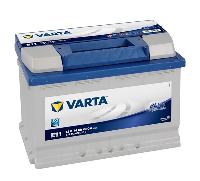 STARTBATTERI VARTA BLUE DYNAMIC E11 12V 74AH 680A, Bagageutrymme VARTA