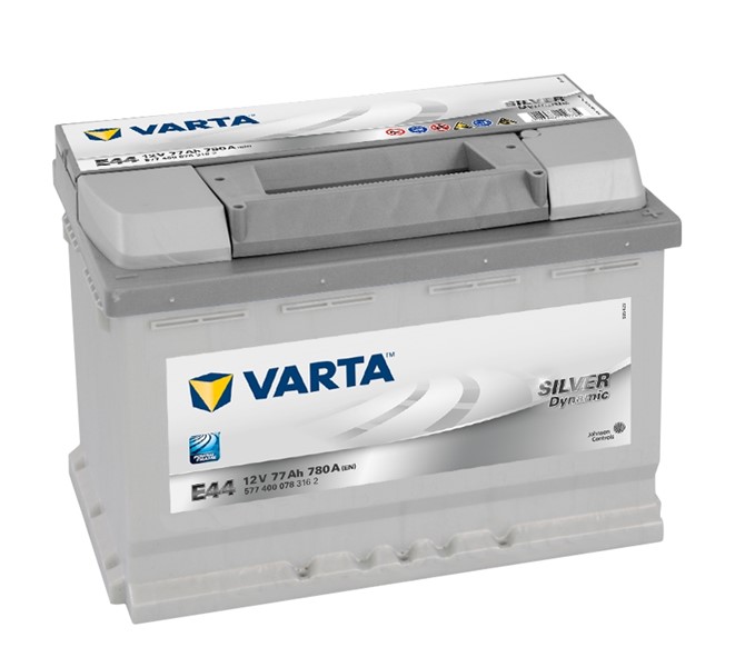 STARTBATTERI VARTA SILVER DYNAMIC E44 12V 77AH 780A, Bagageutrymm VARTA
