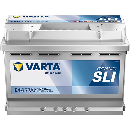 Startbatteri Varta Dynamic SLI E44 12V 77AH 780A, Bagageutrymme VARTA