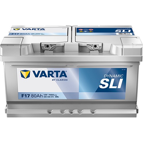 Startbatteri Varta Dynamic Sli F17 12v 80ah 740a, Bagageutrymme V VARTA