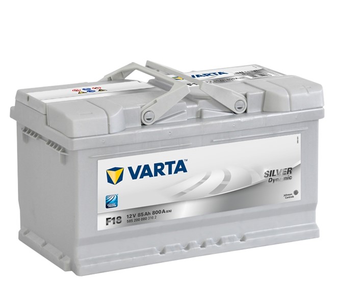 STARTBATTERI VARTA SILV. DYNAMIC F18 12V 85AH 800A, Bagageutrymme VARTA