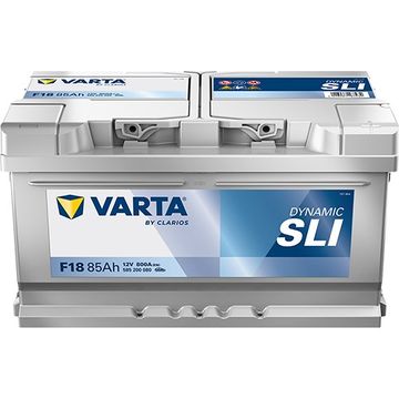 Startbatteri Varta Dynamic Sli F18 12v 85ah 800a, Bagageutrymme VARTA