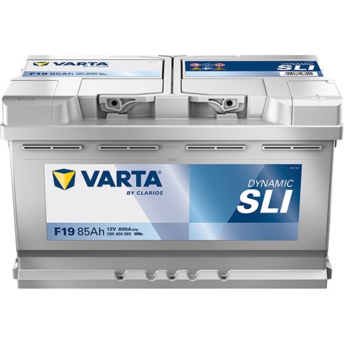 Startbatteri Varta Dynamic Sli F19 12v 85ah 800a, Bagageutrymme VARTA