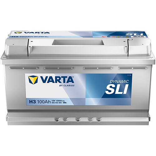 Startbatteri Varta Dynamic Sli H3 12v 100ah 830a, Bagageutrymme VARTA