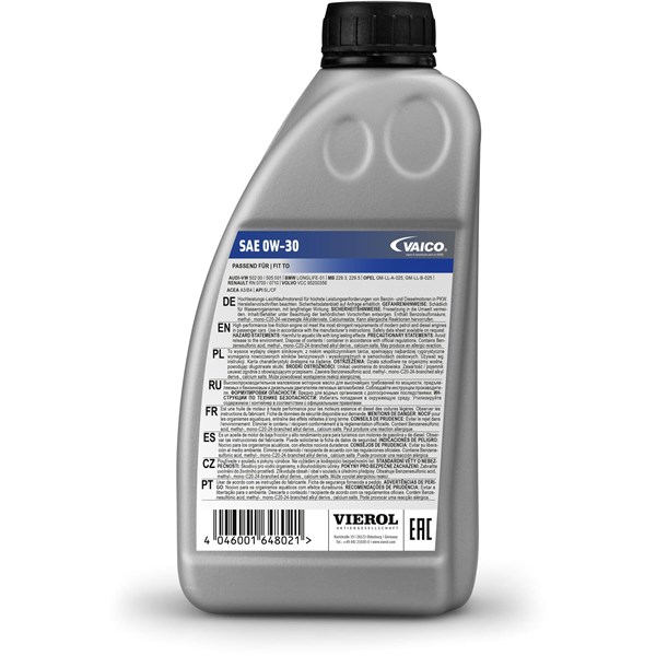 Motorolja Vaico 0W-30 A3/B3 A3/B4, 1L