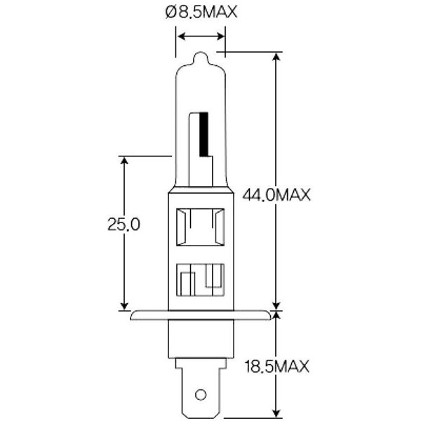 Halogenlampa H1 P14,5s 12V