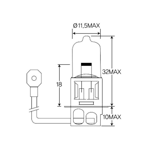 Halogenlampa H3 Pk22s 12V