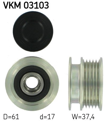Frihjulskoppling, generator 70A Skf VKM 03103 SKF